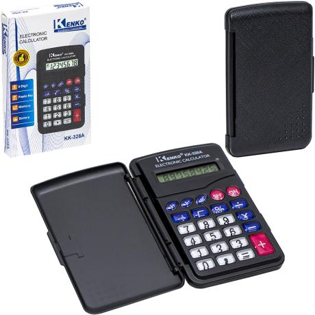 АКЦИЯ! Калькулятор 10*6*1см с защитной крышкой Kenko KK-328A 