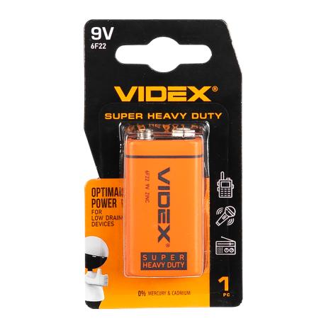 Батарейка Videx солевая 9V 6F22 (крона) V-291062/487269