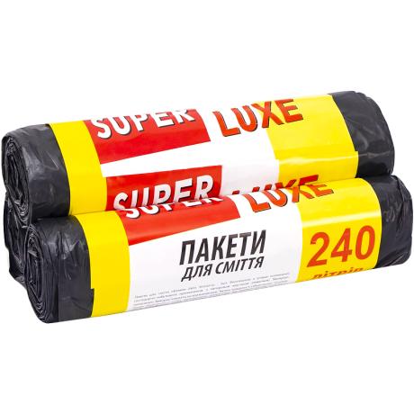 Пакет для мусора А10 90*130см 240л 5штук Super Luxе/Кузя Service 100*120 20005/20058