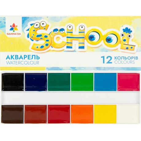 Акварель 12 кольорів картон 17*7см GAMMA.UA 100102/311036