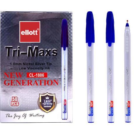 Ручка масляная "Tri-Maxs" Ellott CL1806-50 синяя