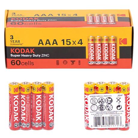 Батарейка KODAK R-03 AAА 60 штук 411718/30411715/В