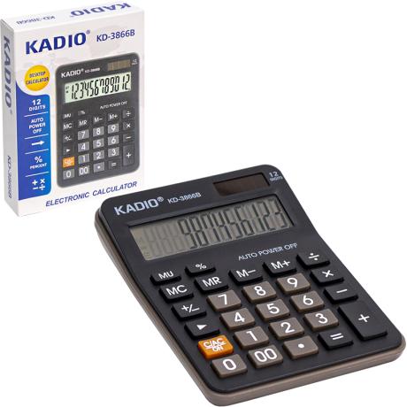АКЦИЯ! Калькулятор 15*10,6*2,8см офисный Kadio KD-3866B