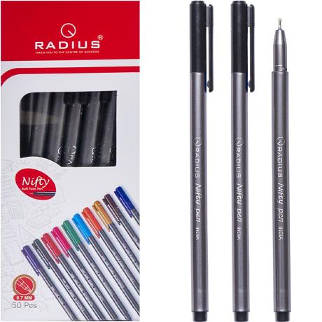 Ручка "Nifty Pen" RADIUS 50 штук, черная 779283