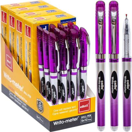Ручка масляна "10км" Ellott CL8048-12 фіолетова